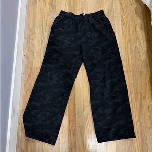 Fabletics Black Camouflage Straight Leg Pants